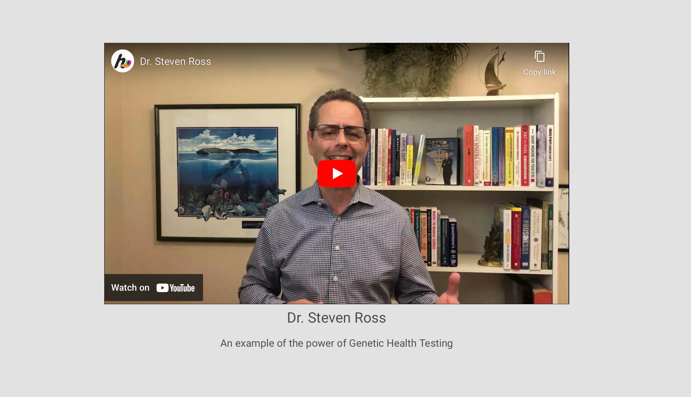 Load video: Dr. Steven Ross - A personal story